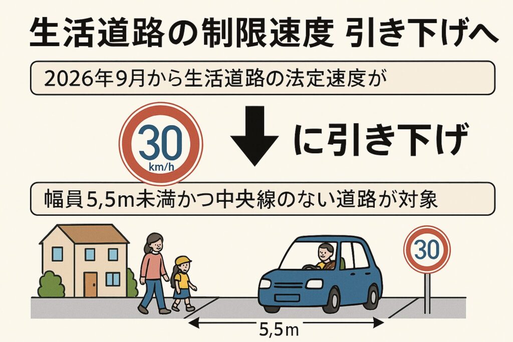 2026年4月道路交通法改正　生活道路
